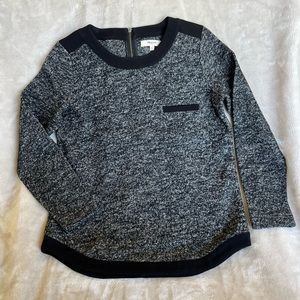 Madewell Marled Contrast Sweater Top
